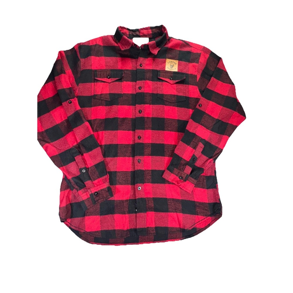 Torque Motorcycle Co Buffalo Plaid Long Sleeve Flannel Shirt Mens Size XL